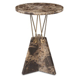 Levitate Brown Marble Accent Table