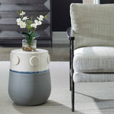 Mulvane Blue/White Ceramic Garden Stool