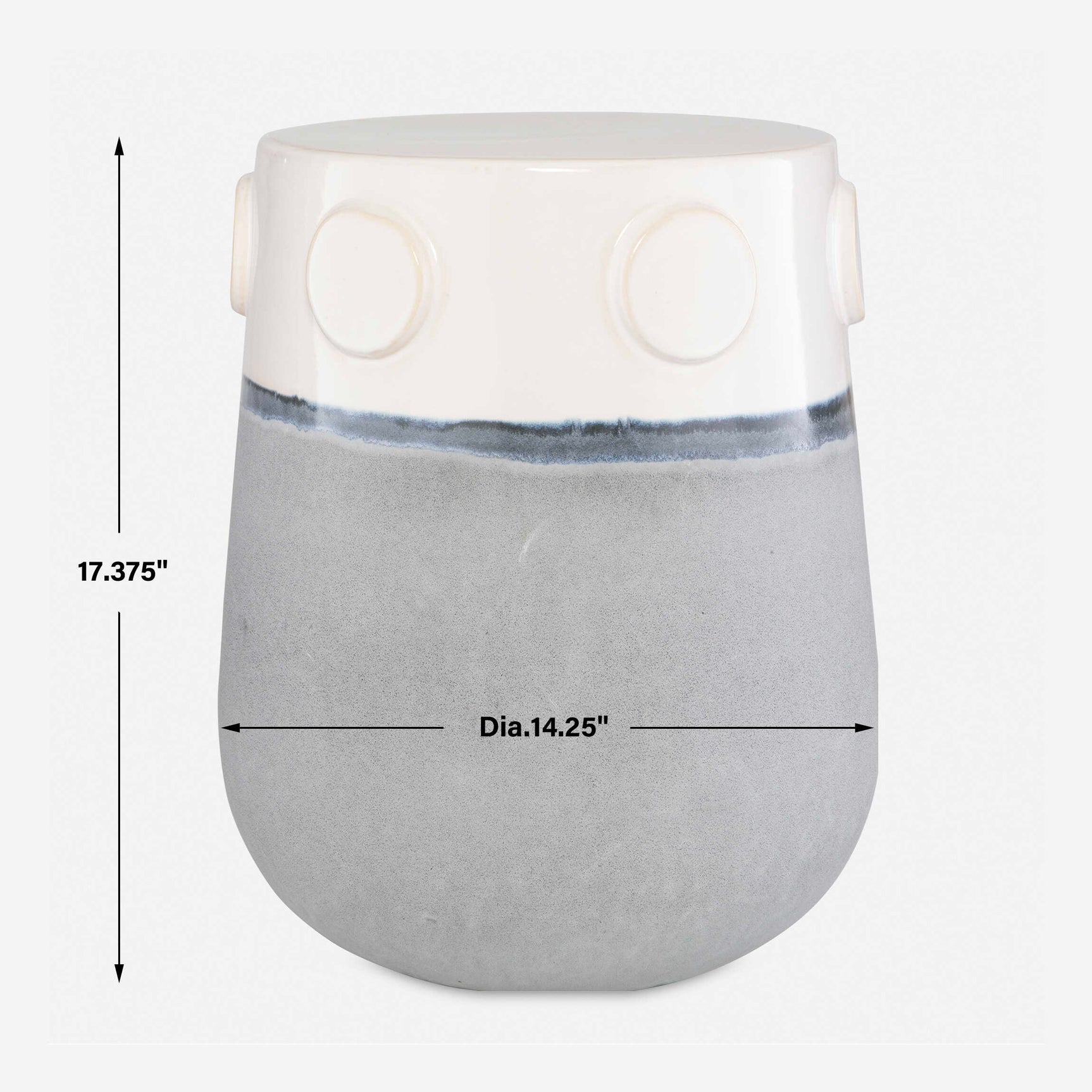 Mulvane Blue/White Ceramic Garden Stool