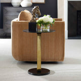 Aperture Black/Brass Accent Table