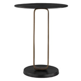 Aperture Black/Brass Accent Table