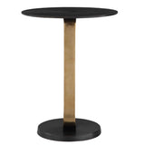 Aperture Black/Brass Accent Table