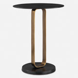 Aperture Black/Brass Accent Table
