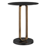 Aperture Black/Brass Accent Table