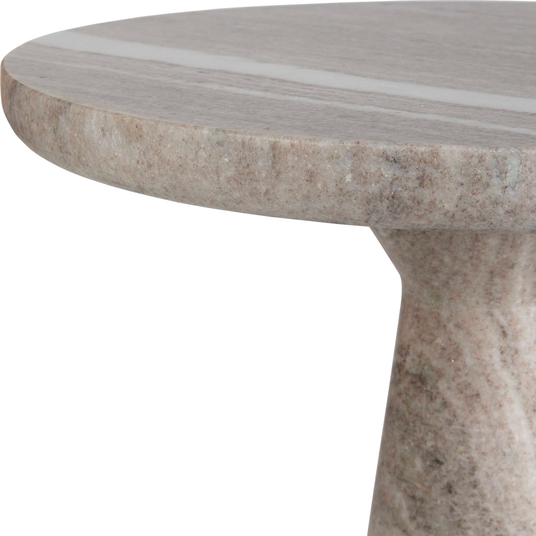 Stour Brown/White Marble Accent Table