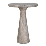Stour Brown/White Marble Accent Table