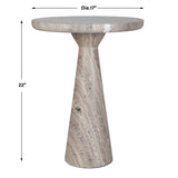 Stour Brown/White Marble Accent Table