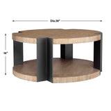Loana Woodtone Industrial Coffee Table