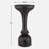 Gambit Black Hourglass Accent Table