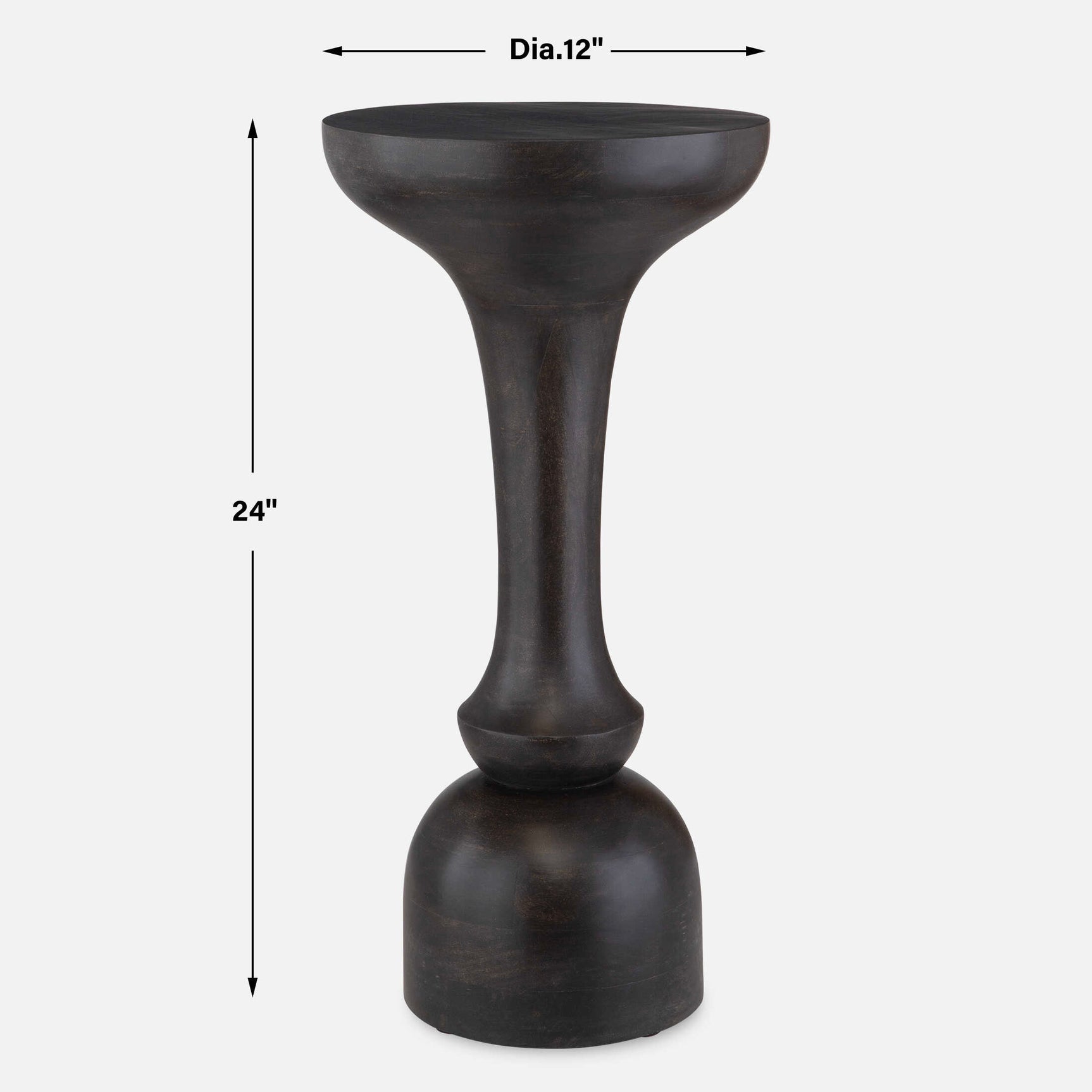 Gambit Black Hourglass Accent Table