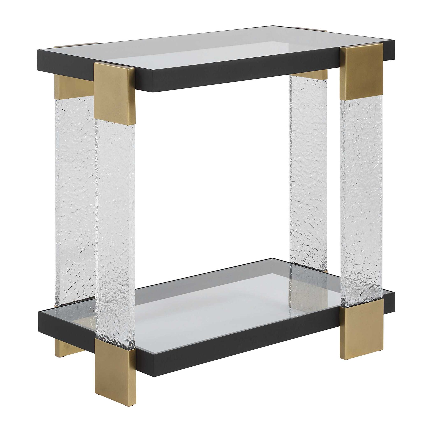 Bendena Black/Brass Modern Side Table