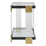 Bendena Black/Brass Modern Side Table