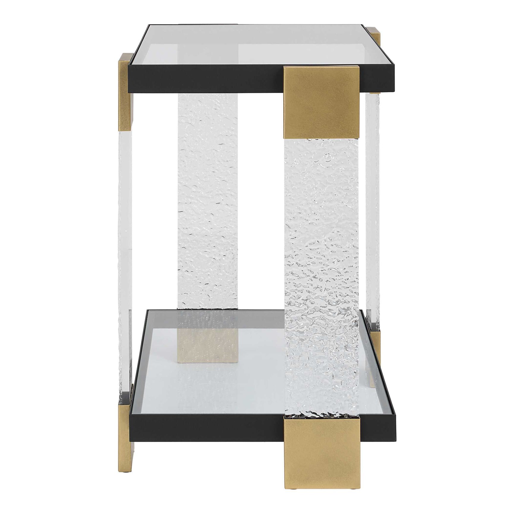 Bendena Black/Brass Modern Side Table