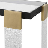 Bendena Black/Brass Modern Side Table