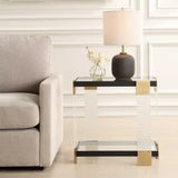 Bendena Black/Brass Modern Side Table