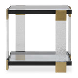 Bendena Black/Brass Modern Side Table