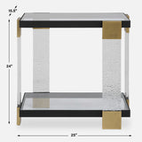 Bendena Black/Brass Modern Side Table