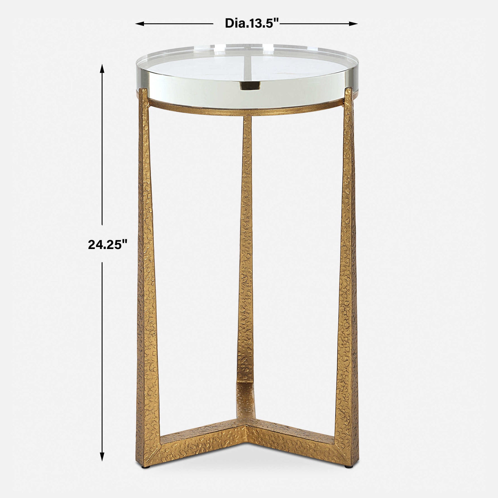 Midas Antique Gold Accent Table