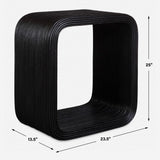 Compton Black Rattan Side Table