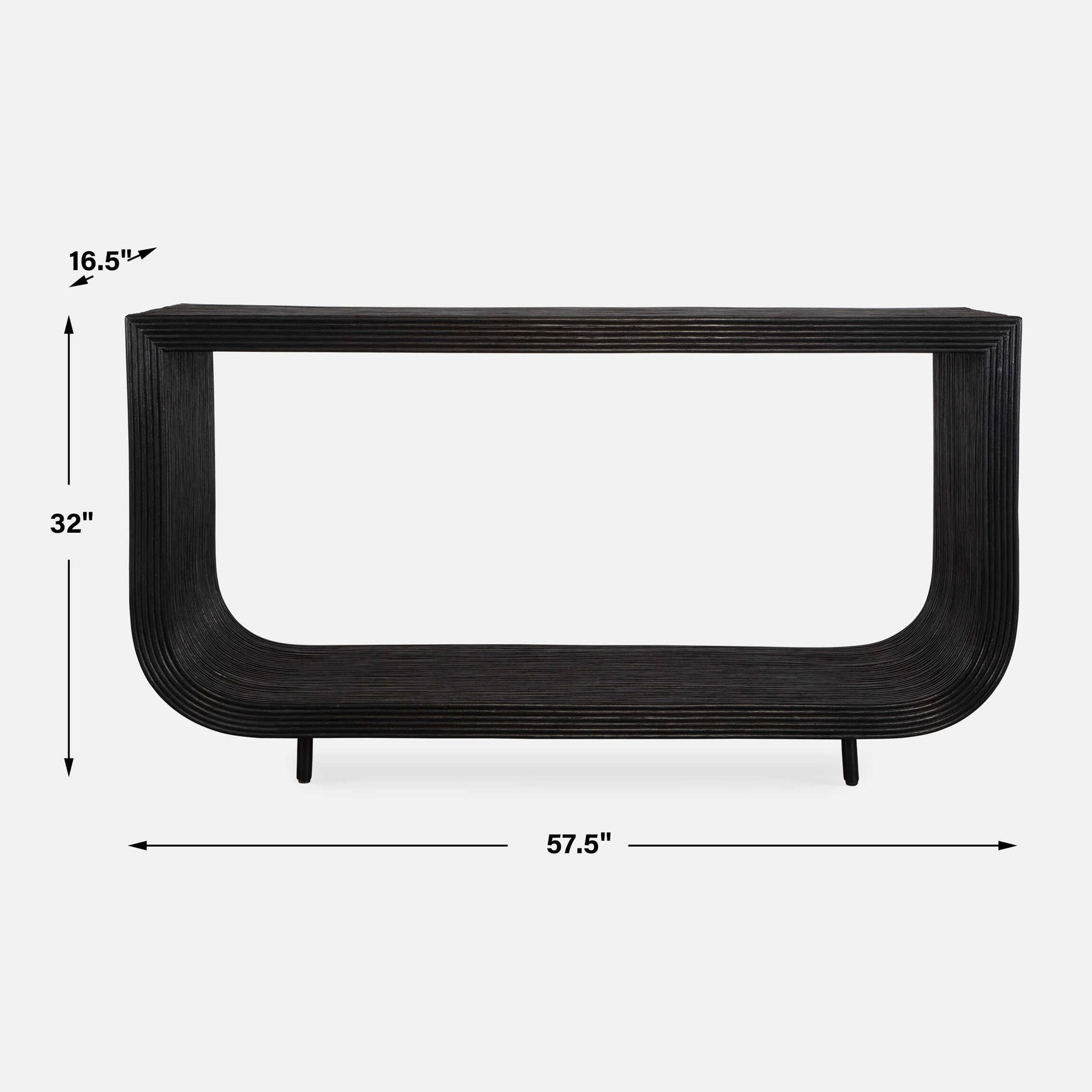 Compton Black/Woodtone Console Table