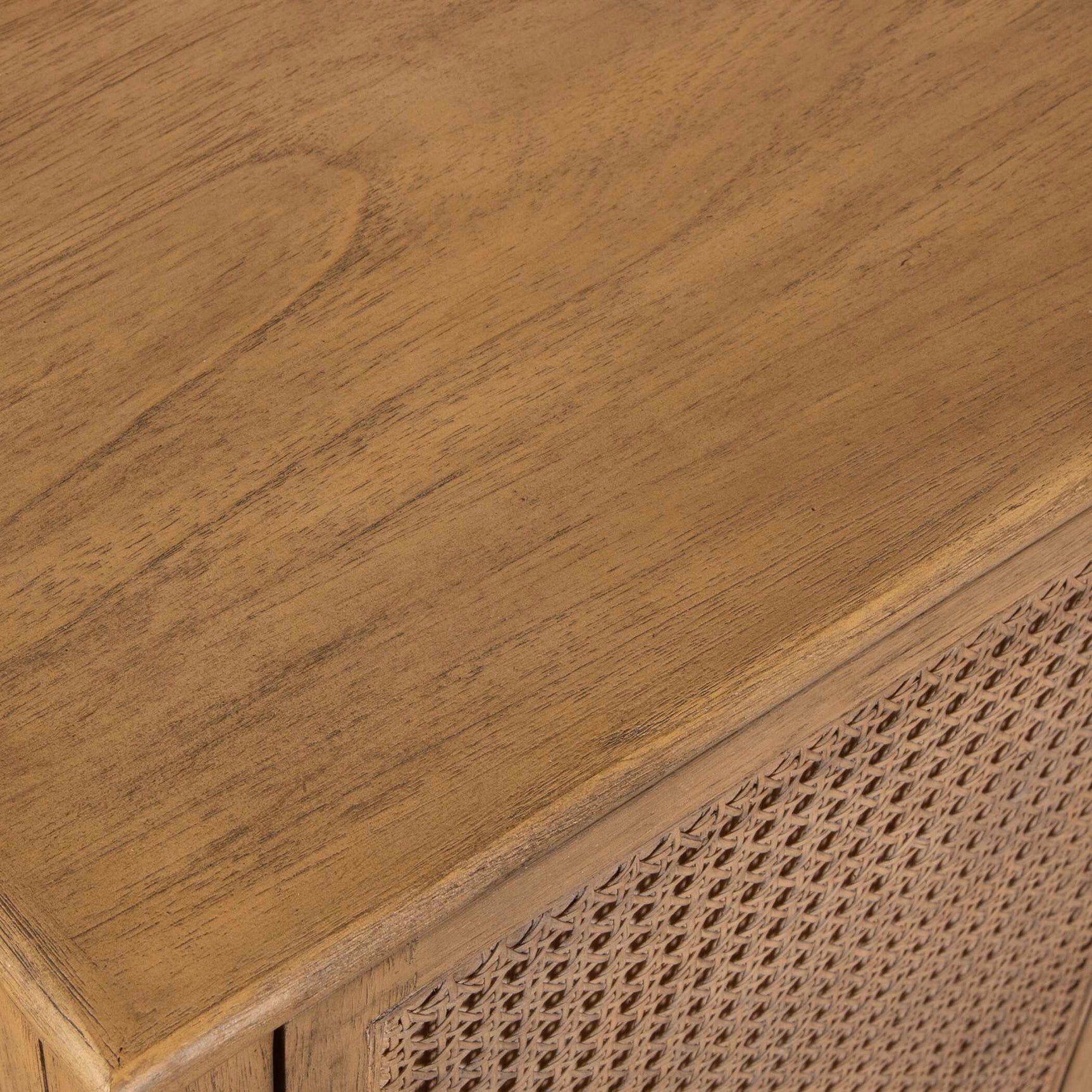Coast Woodtone 2 Door Rattan Cabinet