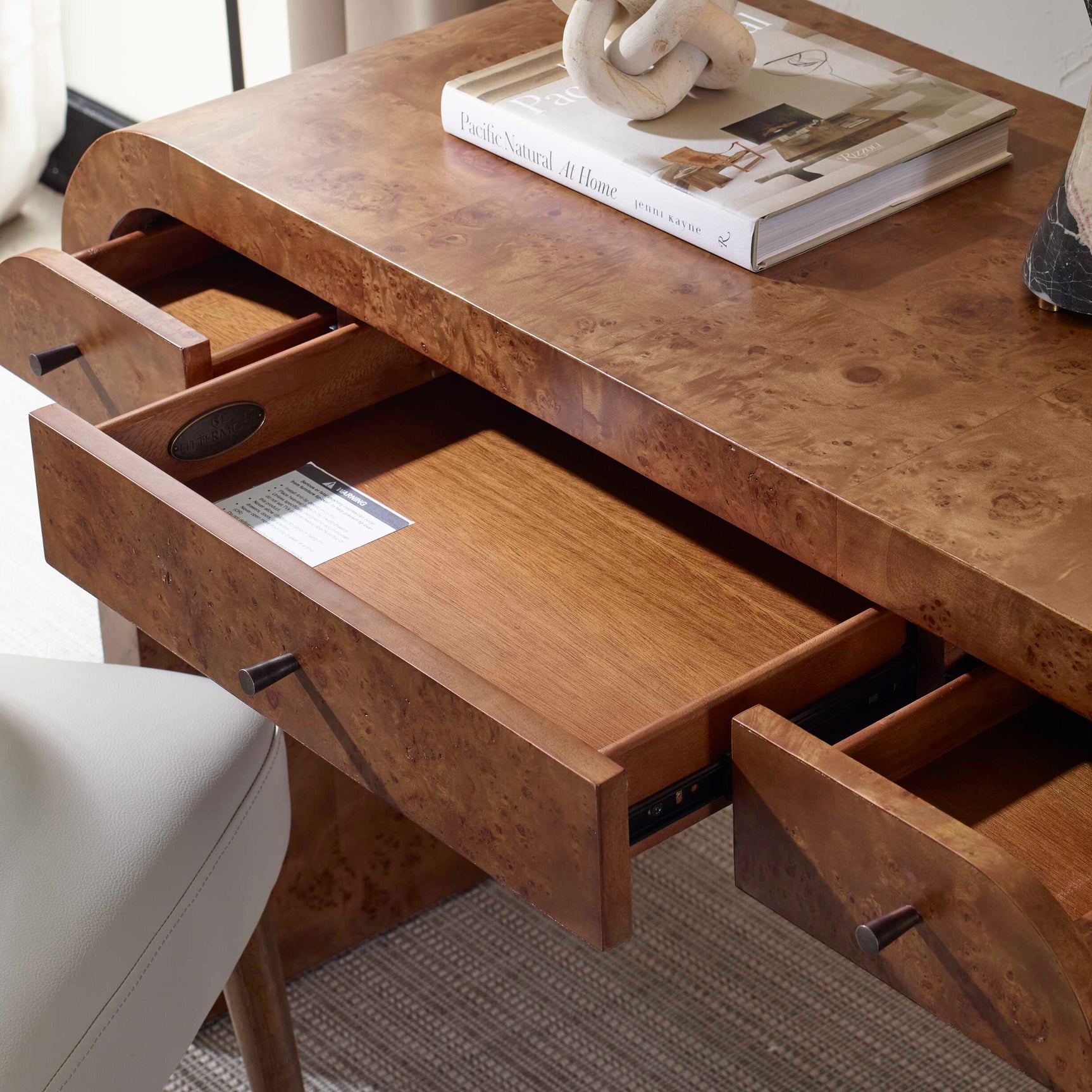 Rocco Woodtone Mappa Burl Desk