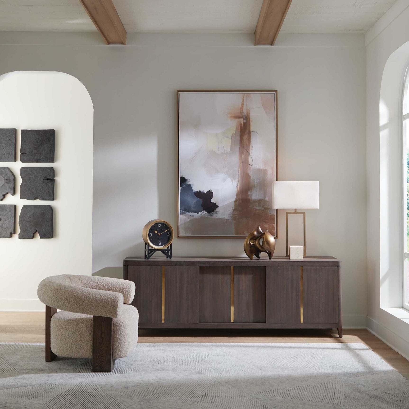Botero Walnut Console Cabinet