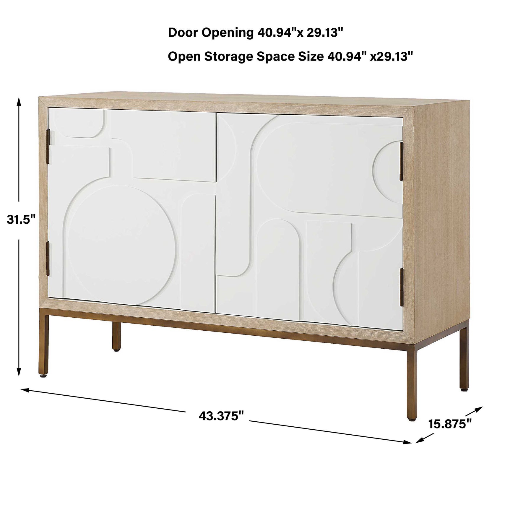 Weimar White 2 Door Cabinet