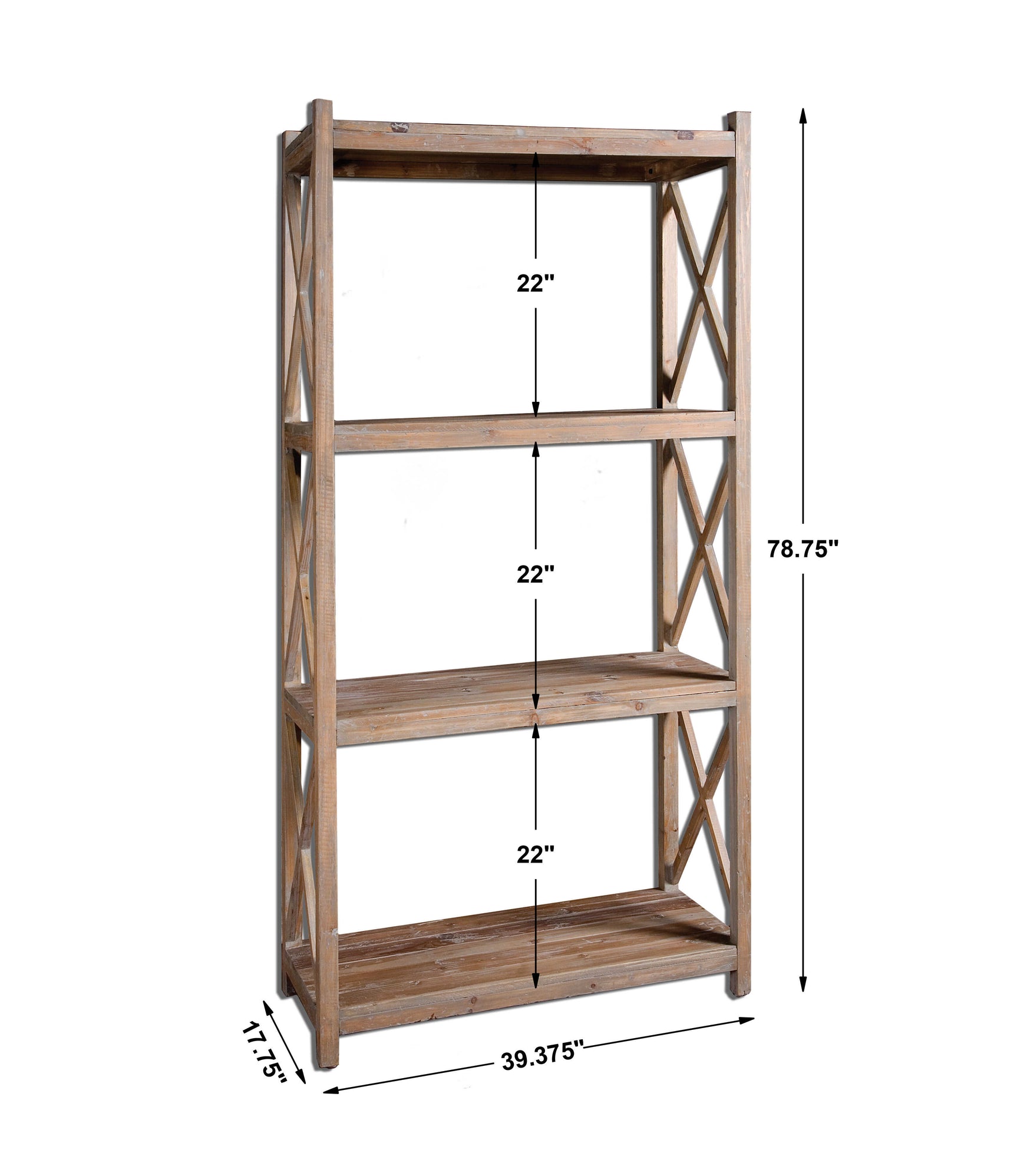 Stratford Woodtone Reclaimed Wood Etagere