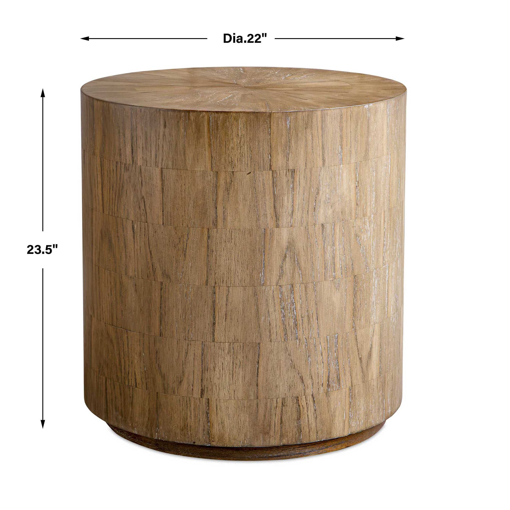 Nevis Woodtone Cylinder Side Table
