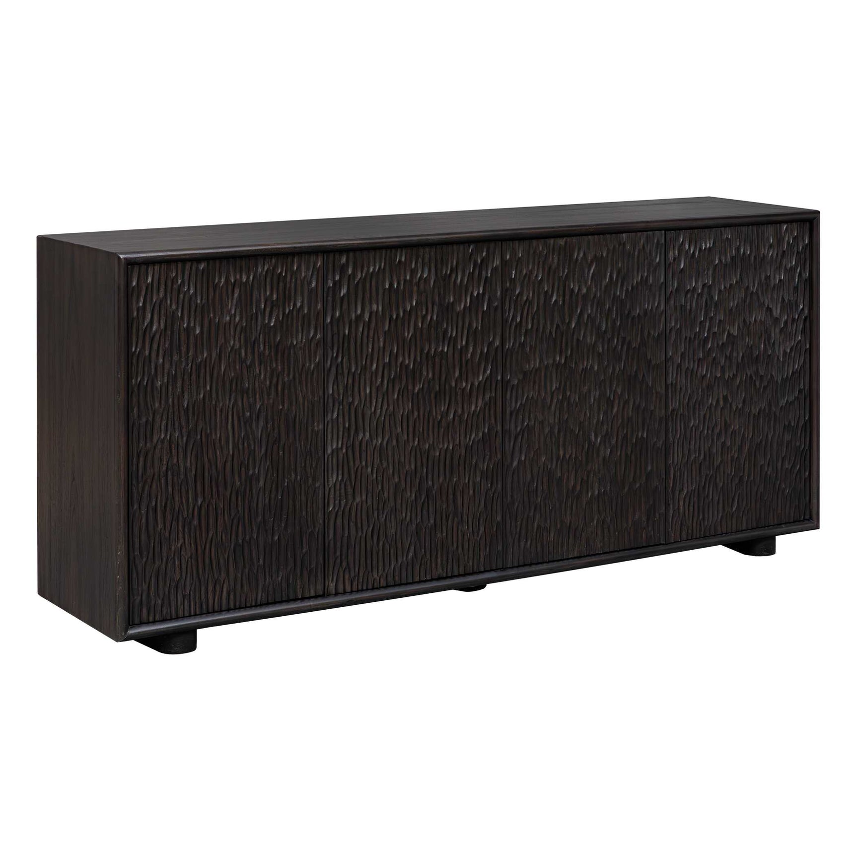 Stevenson Ebony Wood 4 Door Cabinet