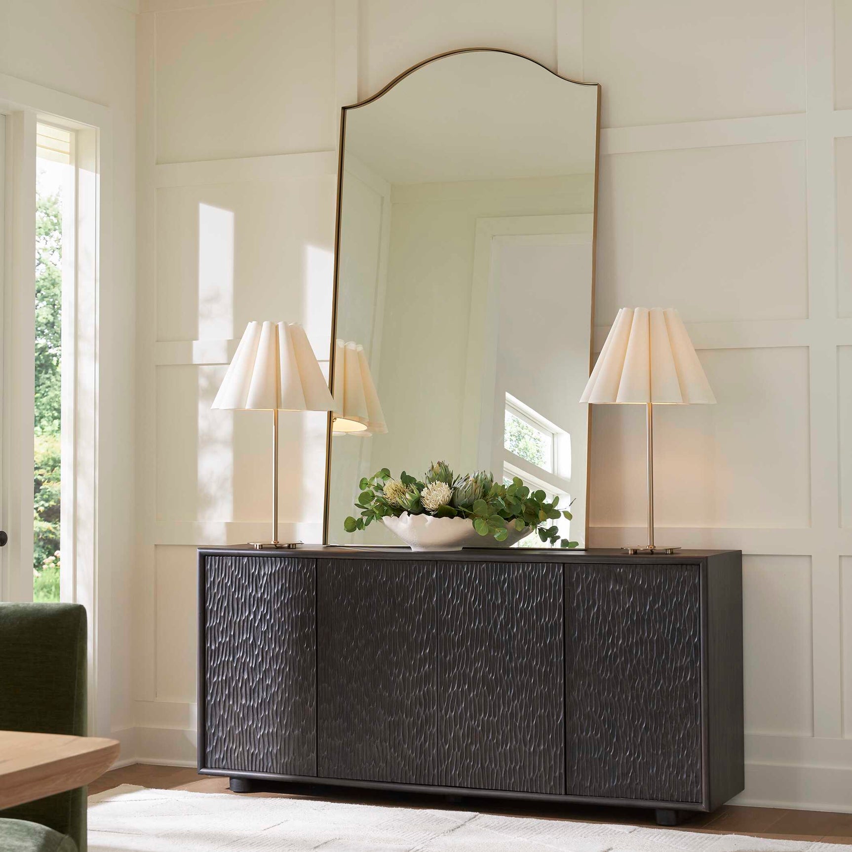 Stevenson Ebony Wood 4 Door Cabinet