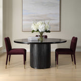 Hersch Black Round Dining Table