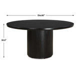 Hersch Black Round Dining Table