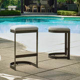 Maude Brown/Gray Outdoor Counter Stool