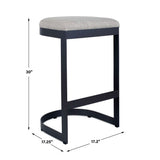 Maude Brown/Gray Outdoor Bar Stool