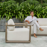 Remsen Gray Outdoor Lounge Chair