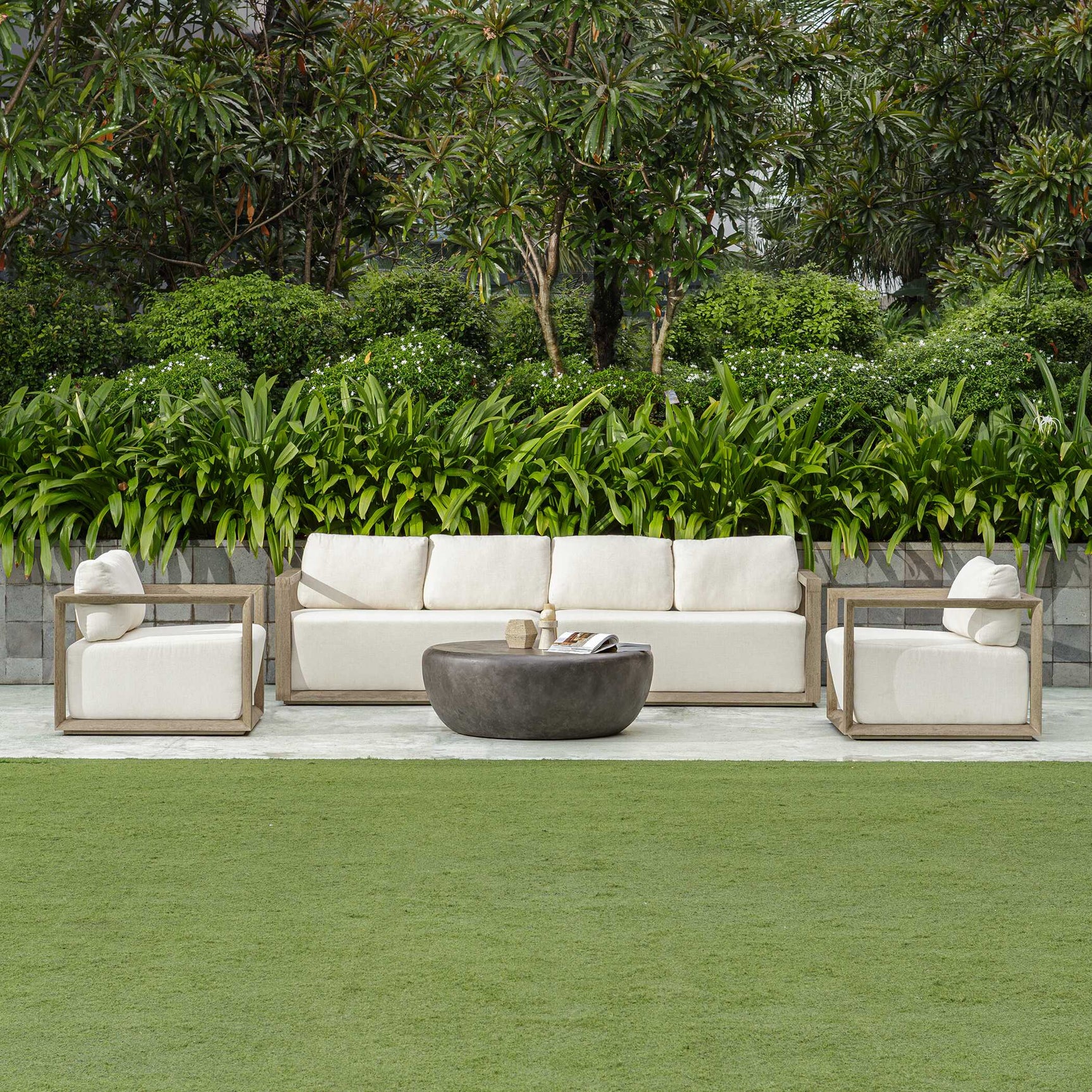 Remsen Gray Outdoor Lounge Chair