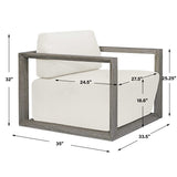 Remsen Gray Outdoor Lounge Chair
