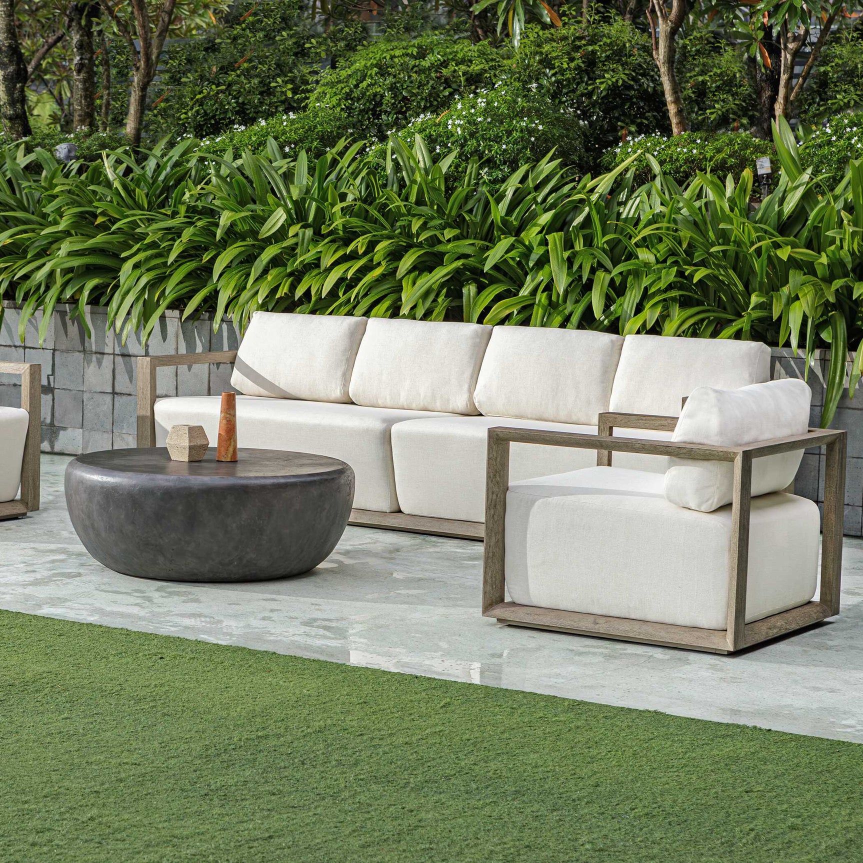 Remsen Gray Large Outdoor Sofa