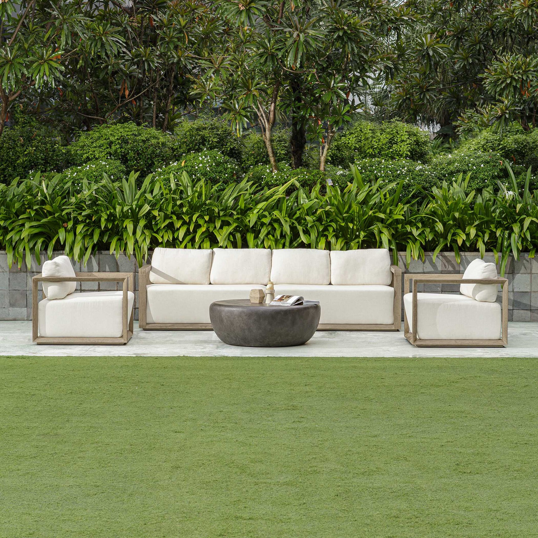 Remsen Gray Large Outdoor Sofa