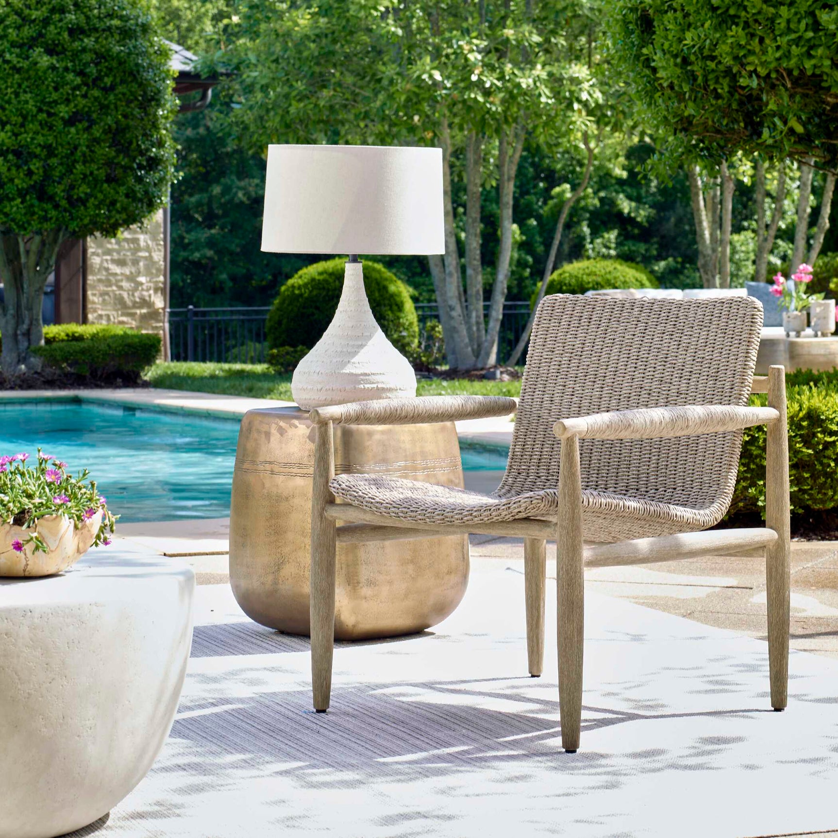 Sumba Gray Wicker Outdoor Lounge Chair
