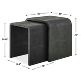 Interpose Black/Gray Nesting Side Table (Set of 2)
