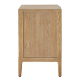 Tabi Brass/Woodtone Natural Wood Side Table