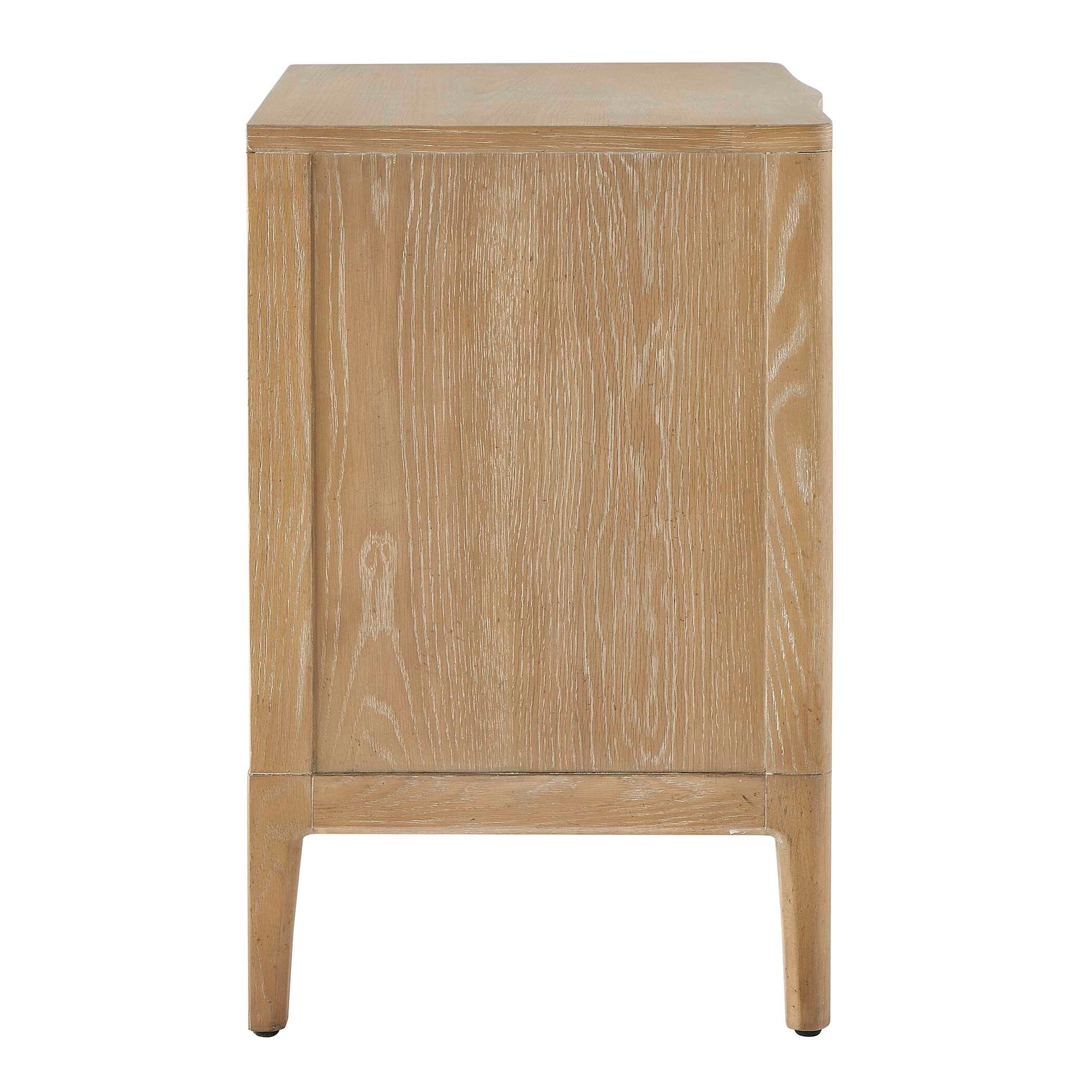 Tabi Brass/Woodtone Natural Wood Side Table