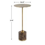 Verlin Brass Drink Table