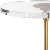 Kaufman Brass Crystal Accent Table