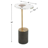 Kaufman Brass Crystal Accent Table