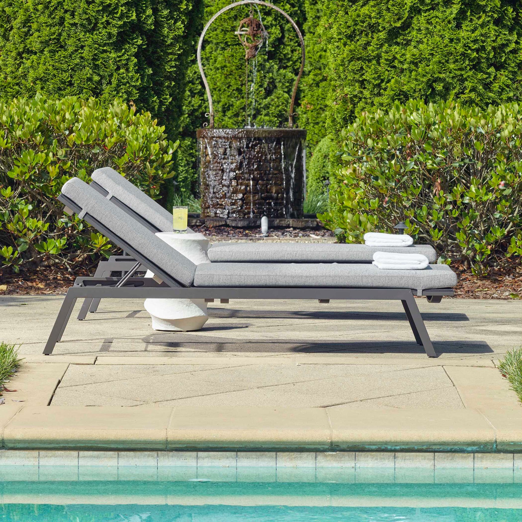 Bea Black Outdoor Pool Chaise