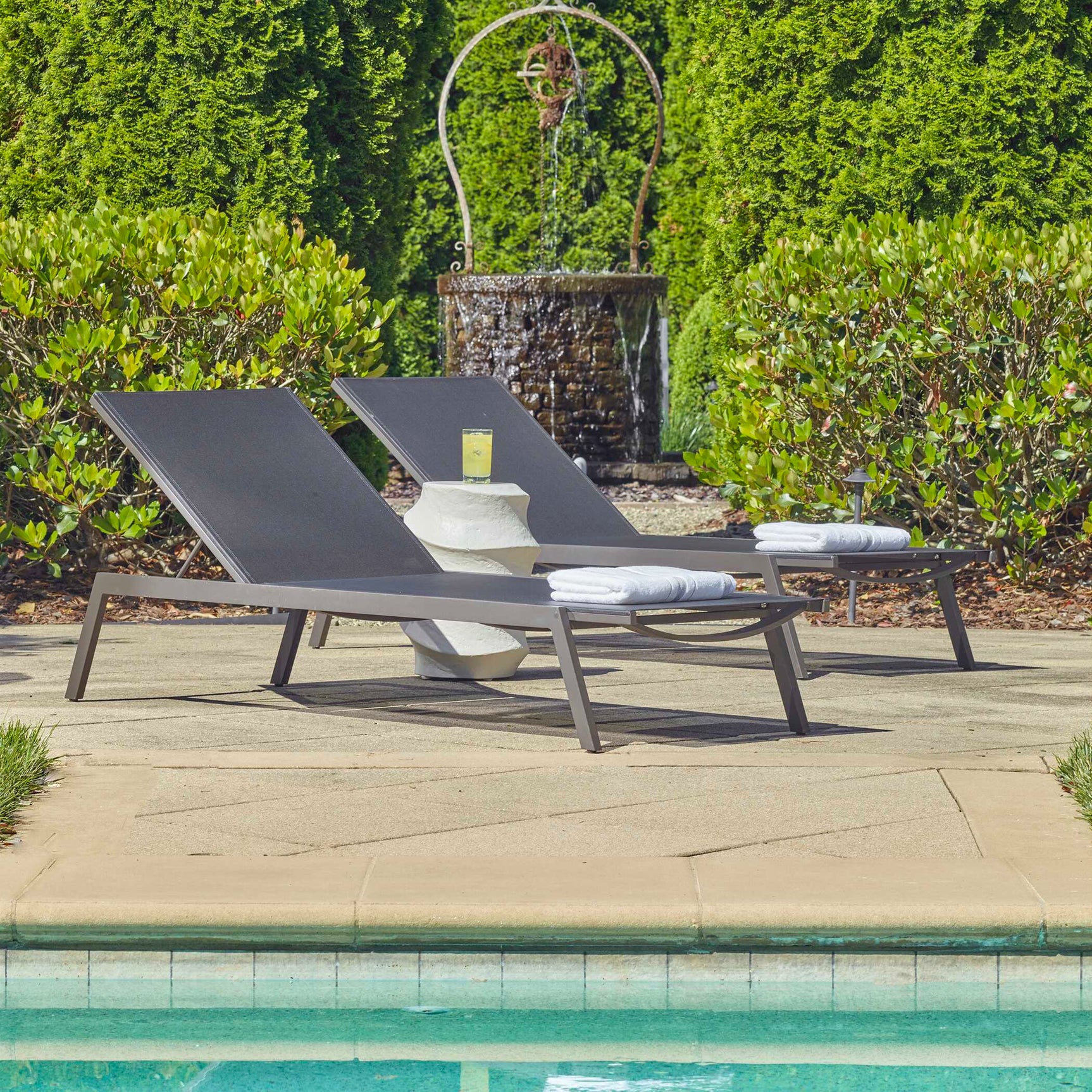 Bea Black Outdoor Pool Chaise